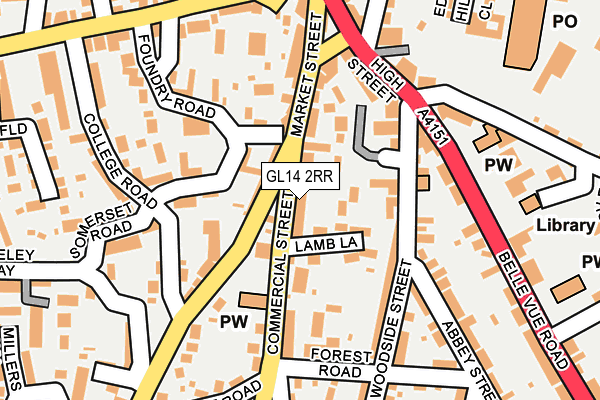 GL14 2RR map - OS OpenMap – Local (Ordnance Survey)