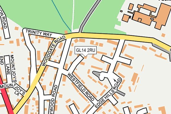 GL14 2RU map - OS OpenMap – Local (Ordnance Survey)