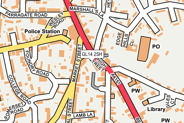 GL14 2SH map - OS OpenMap – Local (Ordnance Survey)