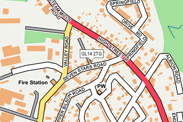 GL14 2TG map - OS OpenMap – Local (Ordnance Survey)