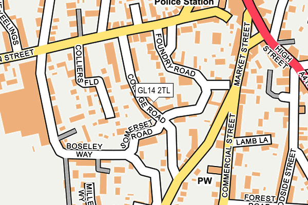 GL14 2TL map - OS OpenMap – Local (Ordnance Survey)