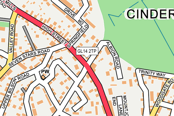 GL14 2TP map - OS OpenMap – Local (Ordnance Survey)