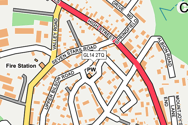 GL14 2TQ map - OS OpenMap – Local (Ordnance Survey)
