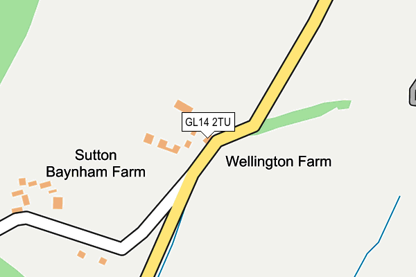 GL14 2TU map - OS OpenMap – Local (Ordnance Survey)