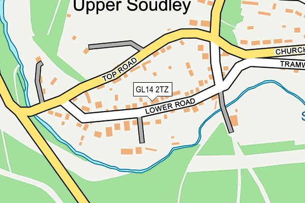 GL14 2TZ map - OS OpenMap – Local (Ordnance Survey)
