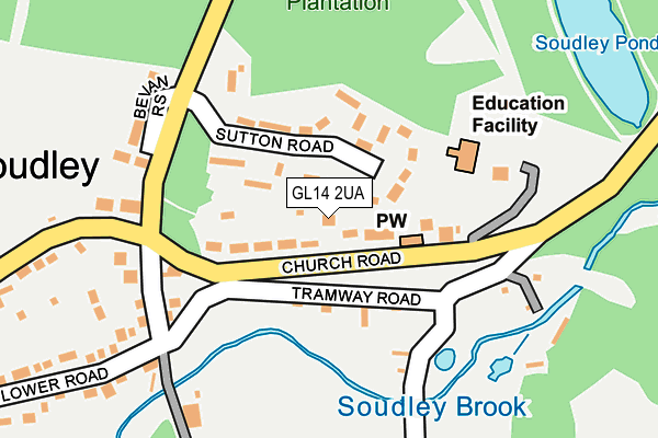 GL14 2UA map - OS OpenMap – Local (Ordnance Survey)