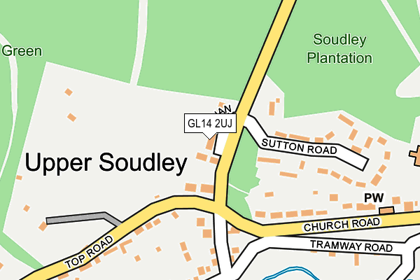 GL14 2UJ map - OS OpenMap – Local (Ordnance Survey)