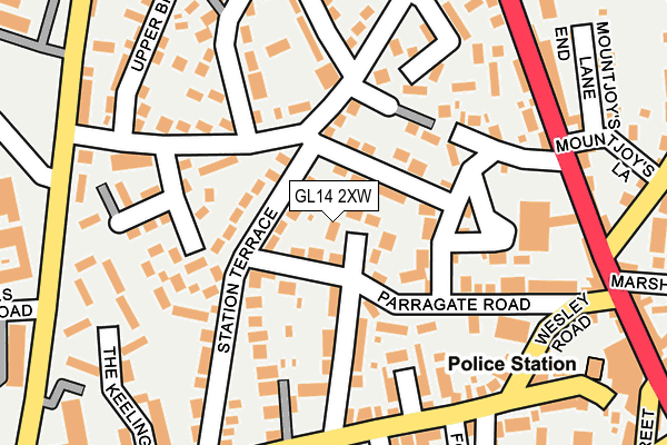 GL14 2XW map - OS OpenMap – Local (Ordnance Survey)