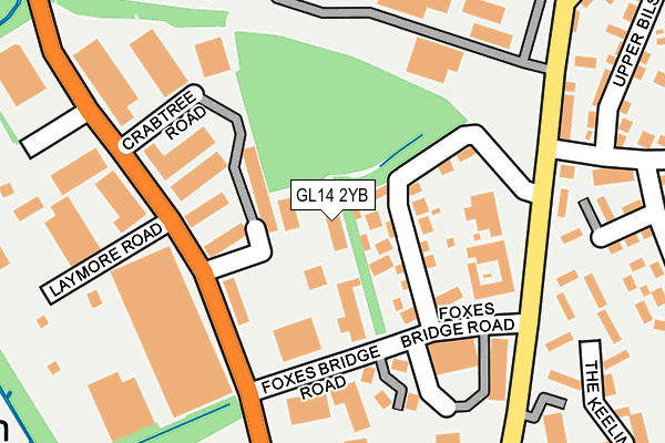 GL14 2YB map - OS OpenMap – Local (Ordnance Survey)