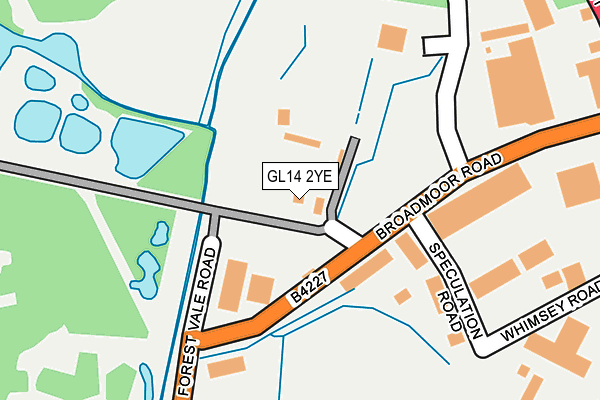 GL14 2YE map - OS OpenMap – Local (Ordnance Survey)