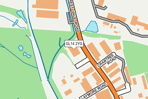 GL14 2YG map - OS OpenMap – Local (Ordnance Survey)