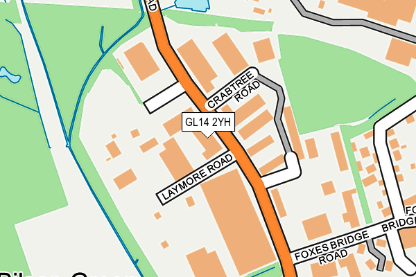 GL14 2YH map - OS OpenMap – Local (Ordnance Survey)