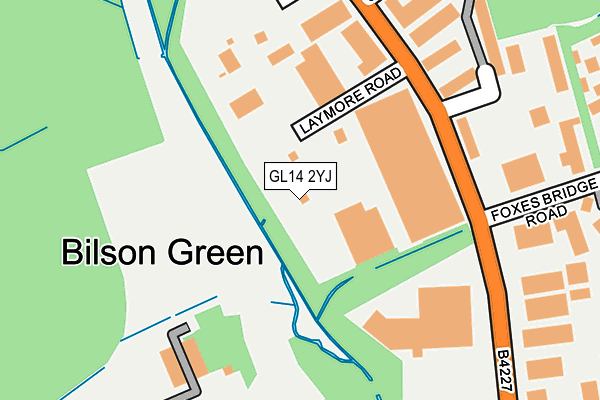 GL14 2YJ map - OS OpenMap – Local (Ordnance Survey)