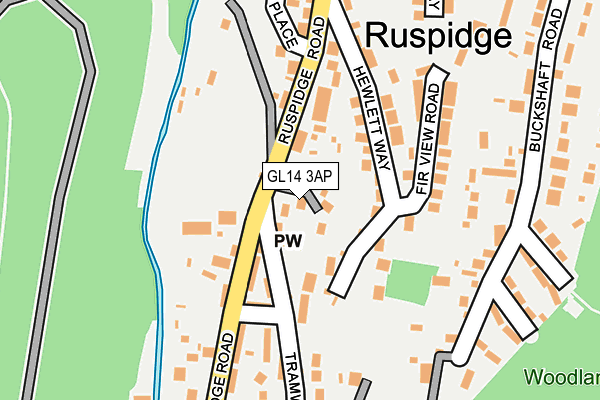 GL14 3AP map - OS OpenMap – Local (Ordnance Survey)