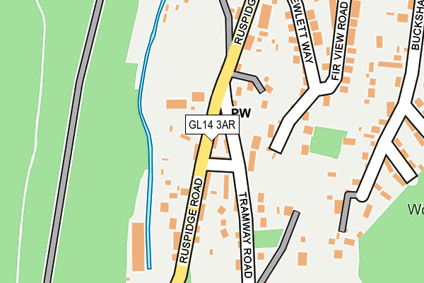 GL14 3AR map - OS OpenMap – Local (Ordnance Survey)