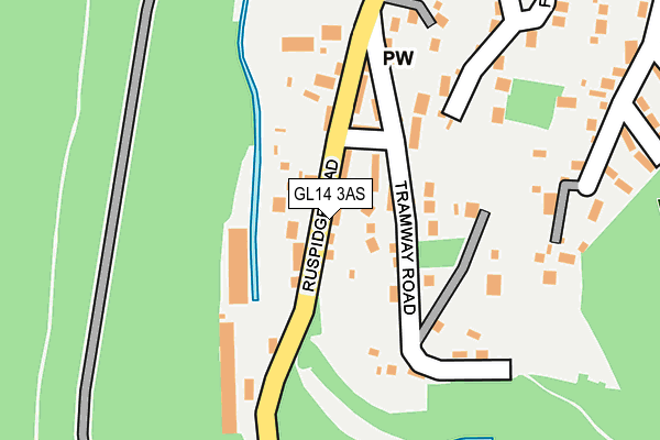 GL14 3AS map - OS OpenMap – Local (Ordnance Survey)