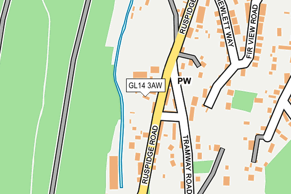 GL14 3AW map - OS OpenMap – Local (Ordnance Survey)