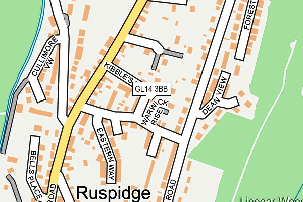 GL14 3BB map - OS OpenMap – Local (Ordnance Survey)