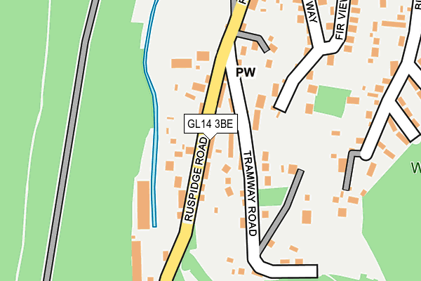 GL14 3BE map - OS OpenMap – Local (Ordnance Survey)