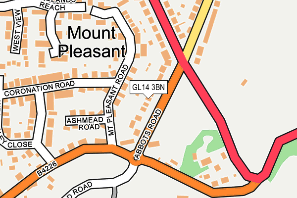 GL14 3BN map - OS OpenMap – Local (Ordnance Survey)