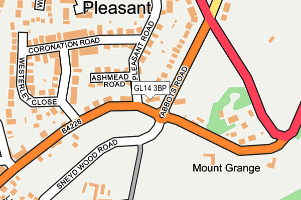 GL14 3BP map - OS OpenMap – Local (Ordnance Survey)