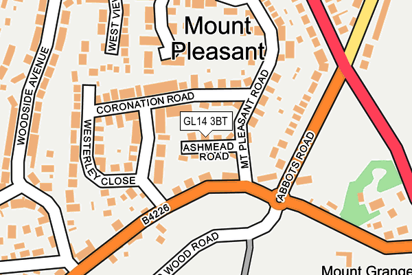 GL14 3BT map - OS OpenMap – Local (Ordnance Survey)