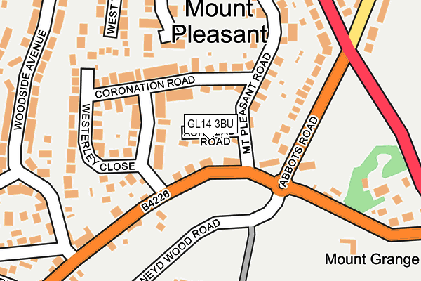 GL14 3BU map - OS OpenMap – Local (Ordnance Survey)