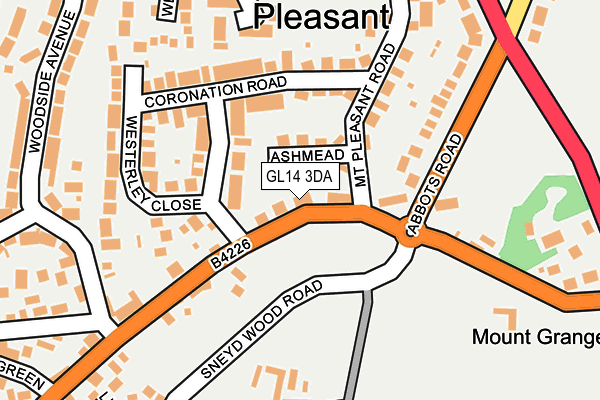 GL14 3DA map - OS OpenMap – Local (Ordnance Survey)