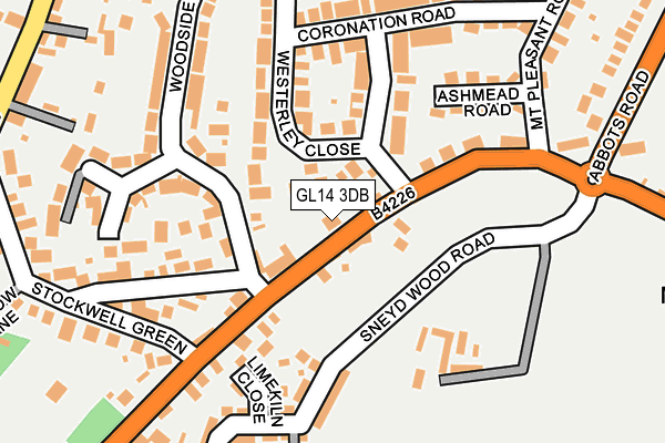 GL14 3DB map - OS OpenMap – Local (Ordnance Survey)