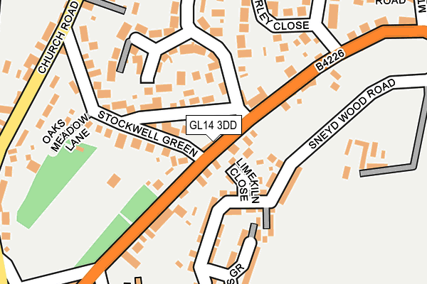 GL14 3DD map - OS OpenMap – Local (Ordnance Survey)