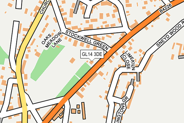 GL14 3DE map - OS OpenMap – Local (Ordnance Survey)