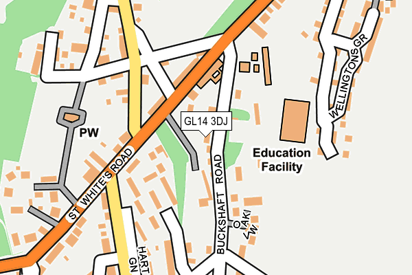 GL14 3DJ map - OS OpenMap – Local (Ordnance Survey)