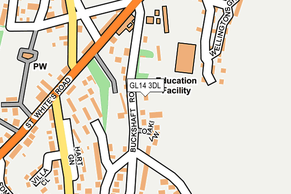 GL14 3DL map - OS OpenMap – Local (Ordnance Survey)