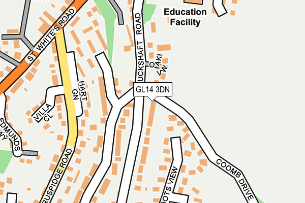 GL14 3DN map - OS OpenMap – Local (Ordnance Survey)