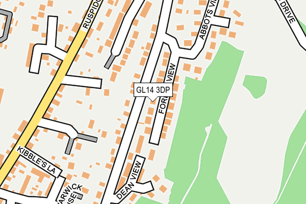 GL14 3DP map - OS OpenMap – Local (Ordnance Survey)