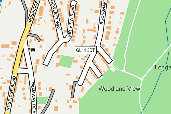 GL14 3DT map - OS OpenMap – Local (Ordnance Survey)