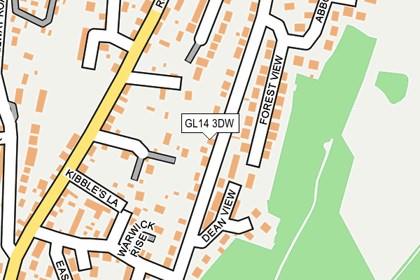 GL14 3DW map - OS OpenMap – Local (Ordnance Survey)