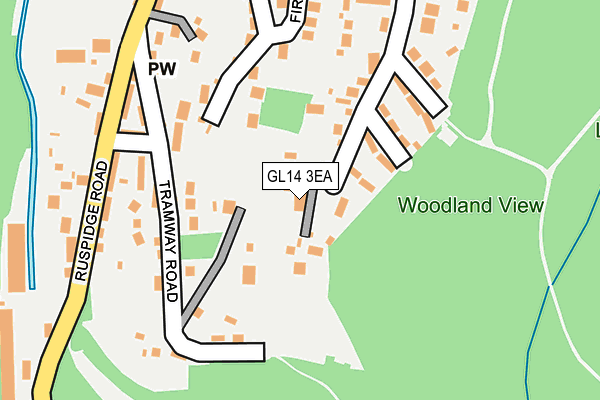 GL14 3EA map - OS OpenMap – Local (Ordnance Survey)