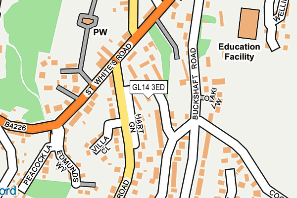 GL14 3ED map - OS OpenMap – Local (Ordnance Survey)