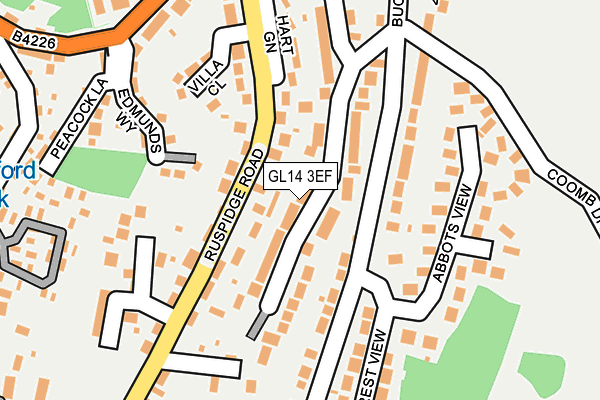 GL14 3EF map - OS OpenMap – Local (Ordnance Survey)