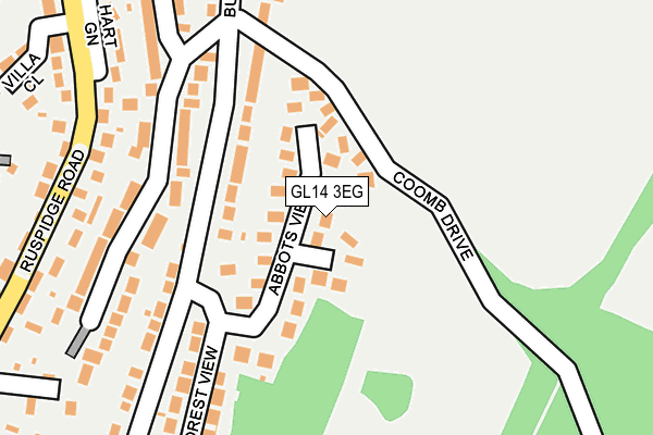 GL14 3EG map - OS OpenMap – Local (Ordnance Survey)