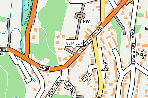 GL14 3ER map - OS OpenMap – Local (Ordnance Survey)