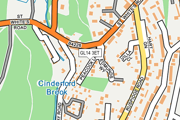 GL14 3ET map - OS OpenMap – Local (Ordnance Survey)