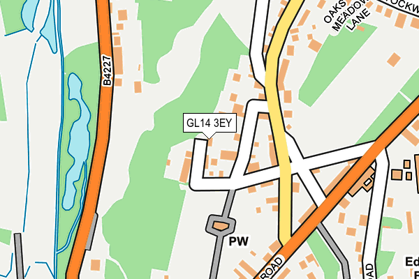 GL14 3EY map - OS OpenMap – Local (Ordnance Survey)