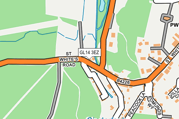 GL14 3EZ map - OS OpenMap – Local (Ordnance Survey)