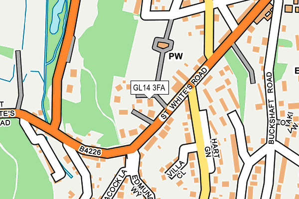 GL14 3FA map - OS OpenMap – Local (Ordnance Survey)