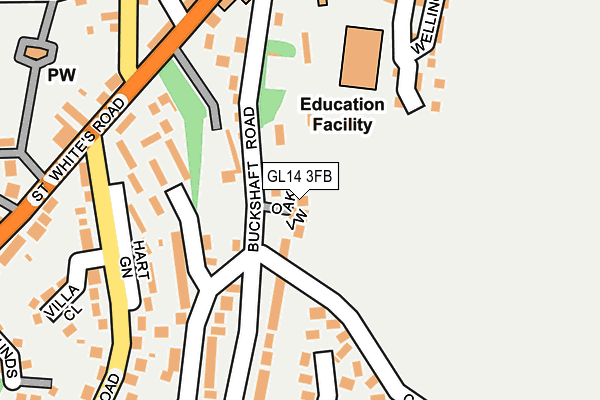 GL14 3FB map - OS OpenMap – Local (Ordnance Survey)