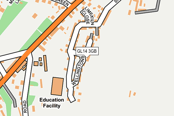 GL14 3GB map - OS OpenMap – Local (Ordnance Survey)