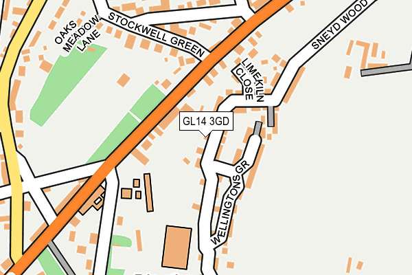 GL14 3GD map - OS OpenMap – Local (Ordnance Survey)