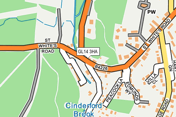 GL14 3HA map - OS OpenMap – Local (Ordnance Survey)